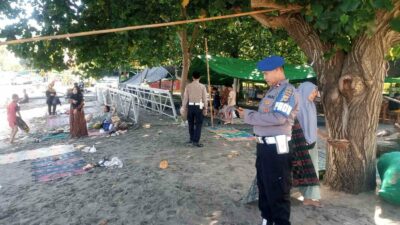 Patroli Rutin Polsek Batulayar Jaga Kondusifitas Wisata Senggigi