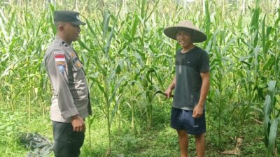 Bhabinkamtibmas Taman Baru Giat Dorong Pemanfaatan Lahan Kosong