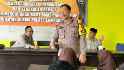 Sat Binmas Polres Lombok Barat Edukasi Siswa SMKN Kuripan Soal Bahaya Narkoba