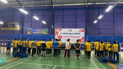 Turnamen Bulutangkis Satker Polres Lombok Barat Meriahkan Hari Bhayangkara ke-79
