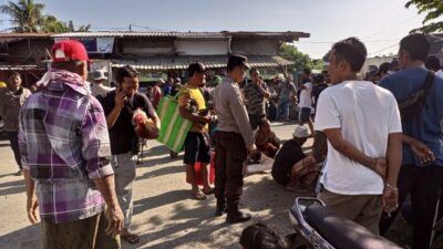 Silaturahmi Polres Lombok Barat di Pasar Segenter Warga Diajak Aktif Jaga Keamanan